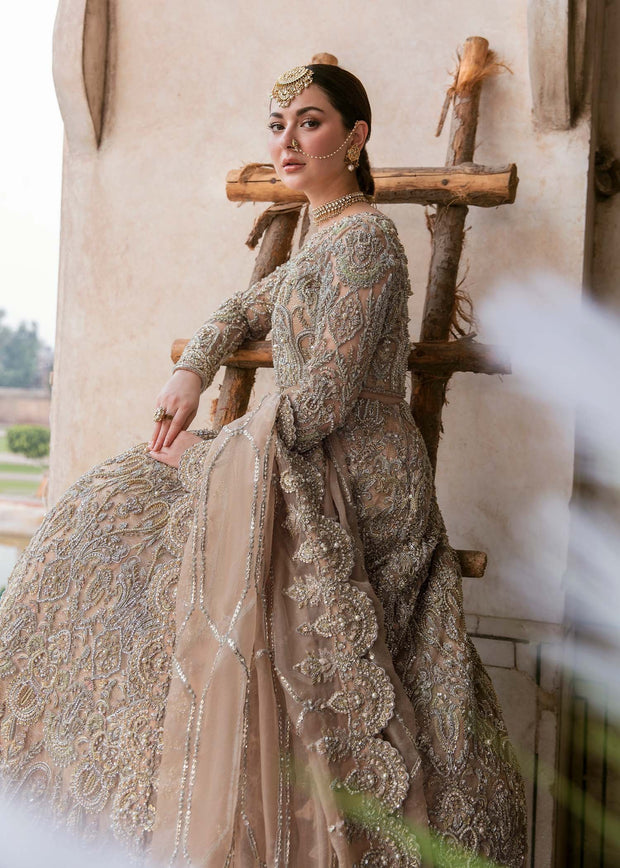 Peach Lehenga Choli Dupatta Pakistani Bridal Dress Online