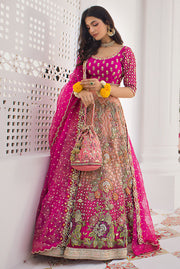 Peach Pink Lehenga Choli for Pakistani Mehndi Dresses2023