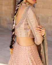 Peach Pink Lehenga Choli for Pakistani Wedding Dresses 2023