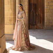 Peach Pink Lehenga Choli for Pakistani Wedding Dresses