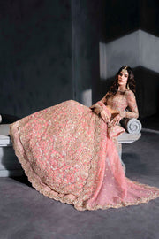 Pink Bridal Lehenga Choli and Dupatta Wedding Dress