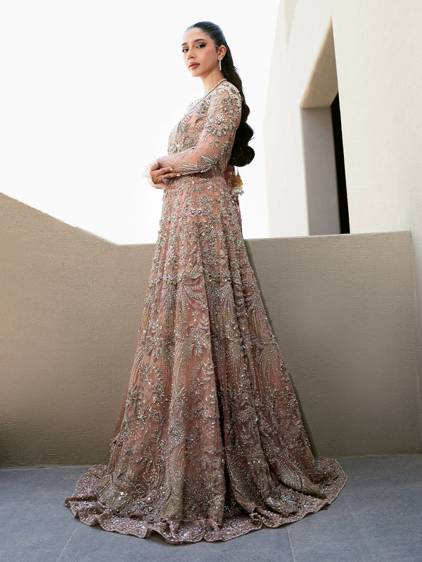 Elegant Blush Pink Pakistani Bridal Dress & Lehenga