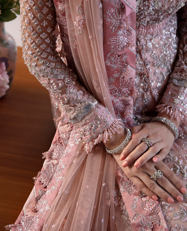 Pink Lehenga and Pishwas Pakistani Wedding Dress