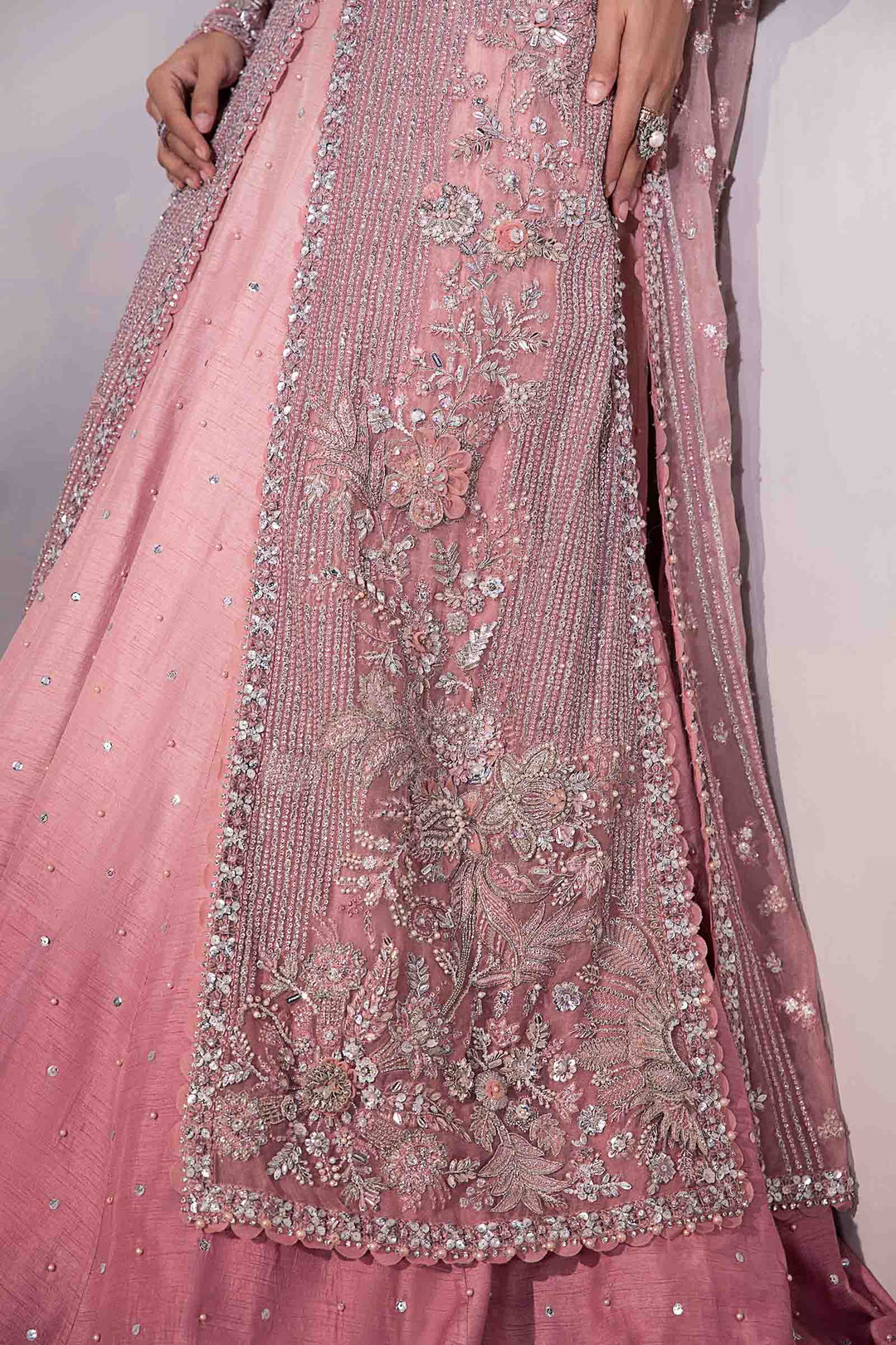 Elegant Pink Pakistani Bridal Lehenga & Kameez Set