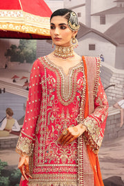 Pink Pakistani Wedding Dress in Sharara Kameez Style Online