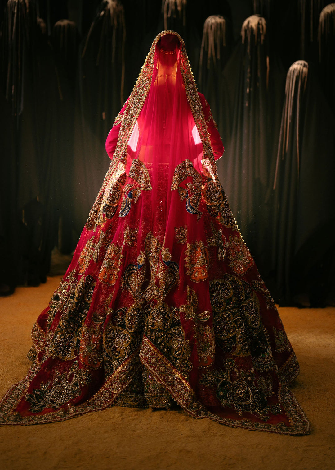 Pink Bridal Lehenga Choli and Dupatta for Wedding
