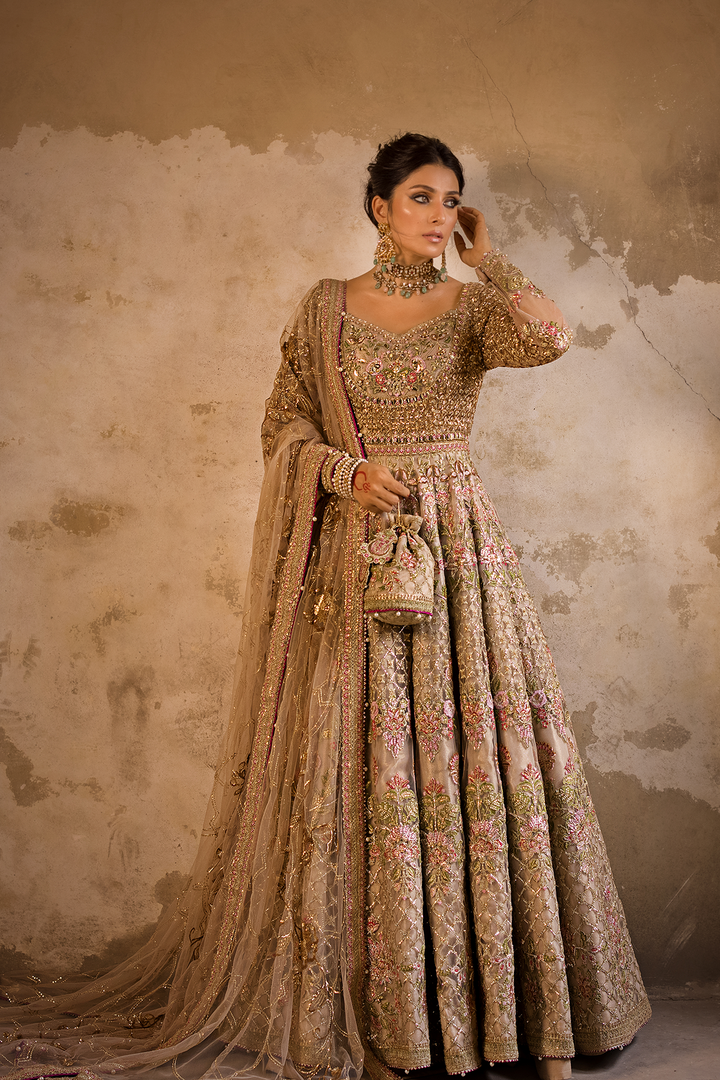 Pishwas Frock Pakistani Bridal Dress for Wedding