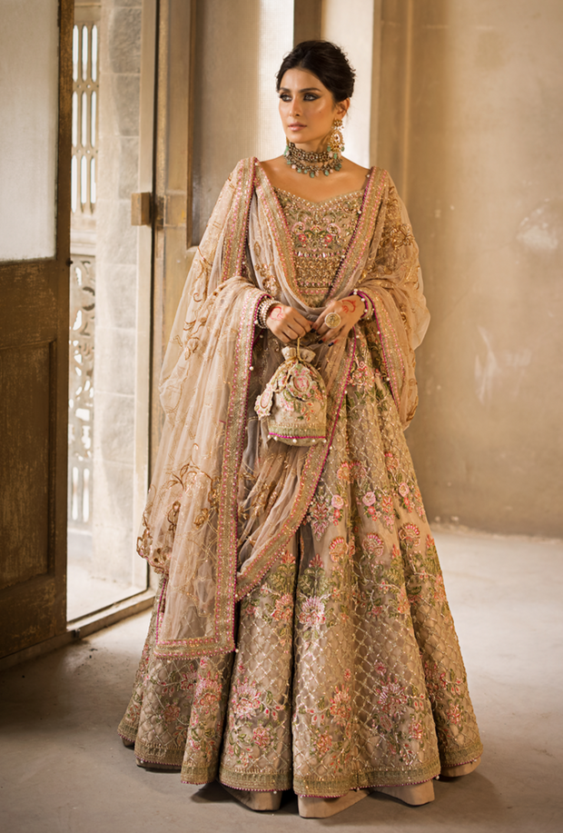 Pishwas Frock Style Pakistani Bridal Dress for Wedding