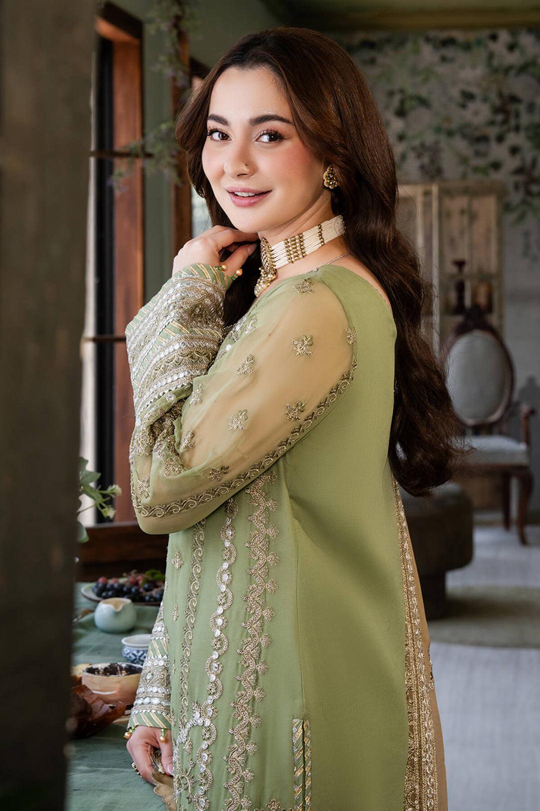 Pistachio Green Pakistani Salwar Kameez Dupatta Suit XLARGE