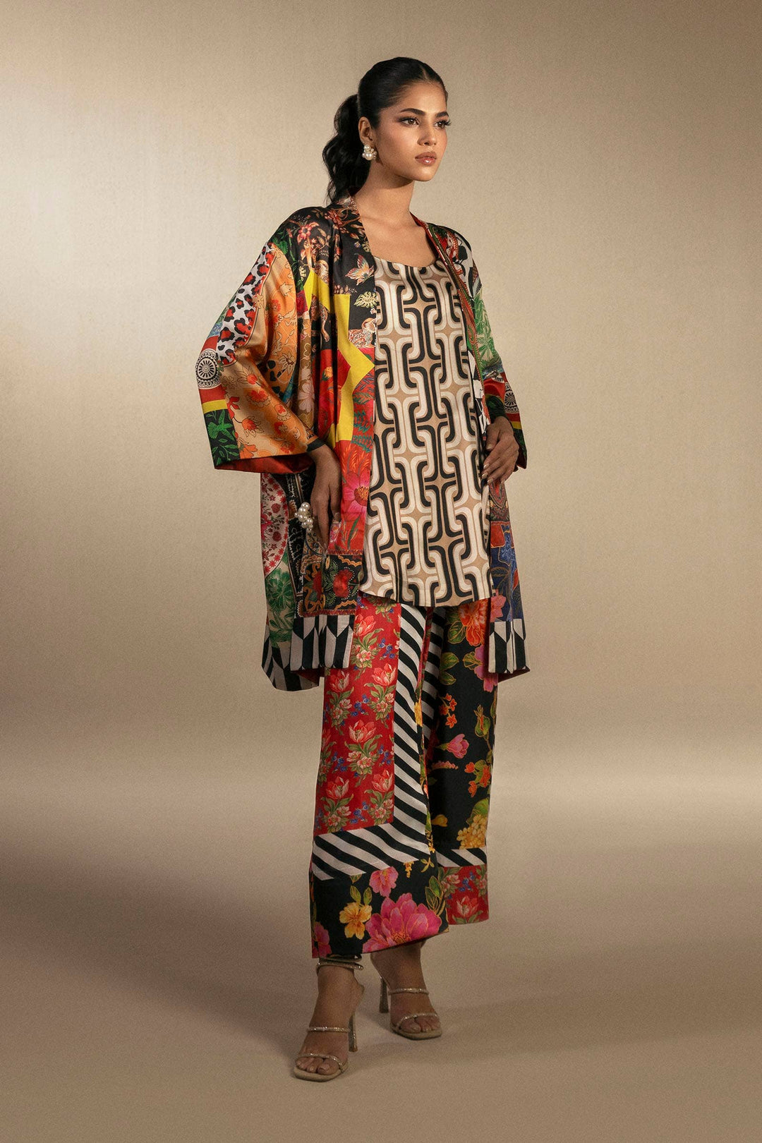 Poly Satin Luxury Pret Front Open Jacket Pakistani Salwar Kameez