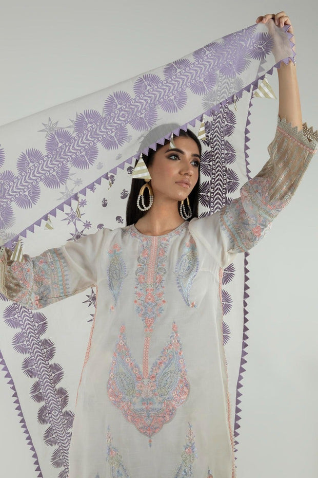 Premium Beige Embroidered Pakistani Salwar kameez with Dupatta