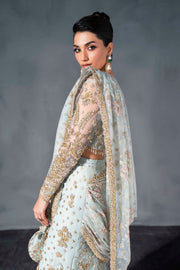 Premium Blue Bridal Lehenga Choli and Dupatta Dress for Wedding