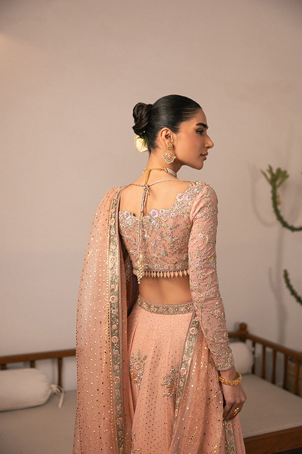 Premium Bridal Wedding Dress in Pink Choli and Lehenga Style