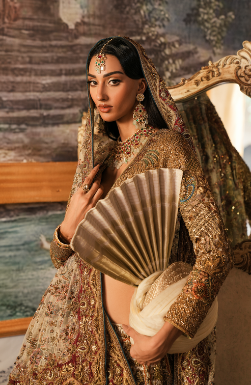 Premium Bridal Wedding Dress in White Lehenga and Choli Style