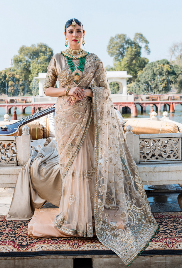 Premium Embellished Bridal Saree Dress for Wedding