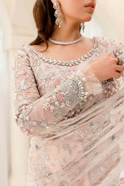Premium Embellished Bridal Saree Dress in Pink for Wedding