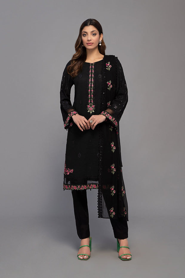 Premium Embroidered Black Salwar Kameez with Dupatta Salwar Suit