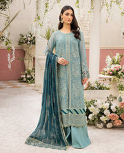 Premium Embroidered Blue Pakistani Party Wear Salwar Kameez 2023
