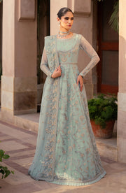 Premium Embroidered Pakistani Party Dress in Raw Silk
