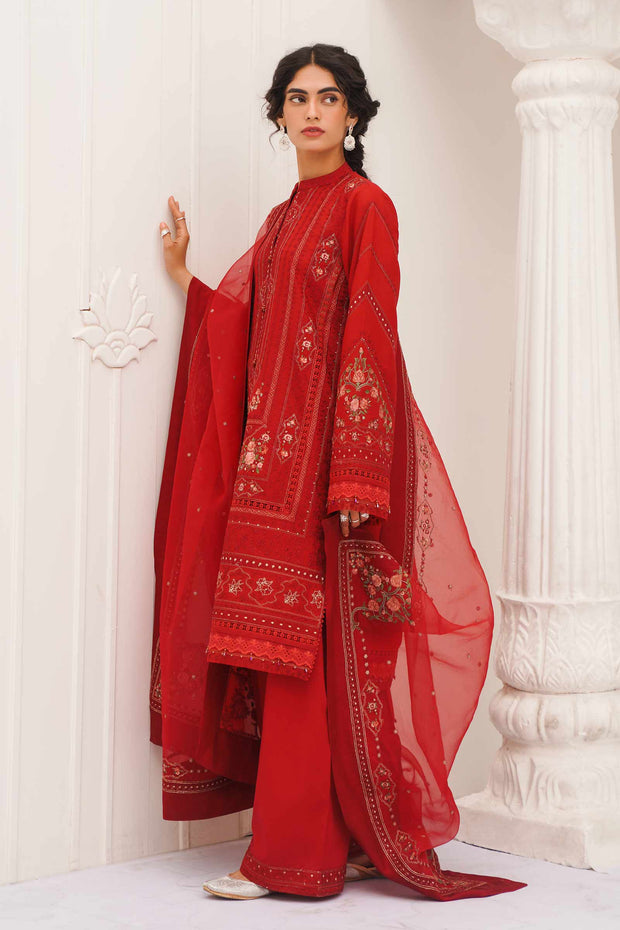 Premium Embroidered Red Pakistani Salwar Kameez Party Dress 2023