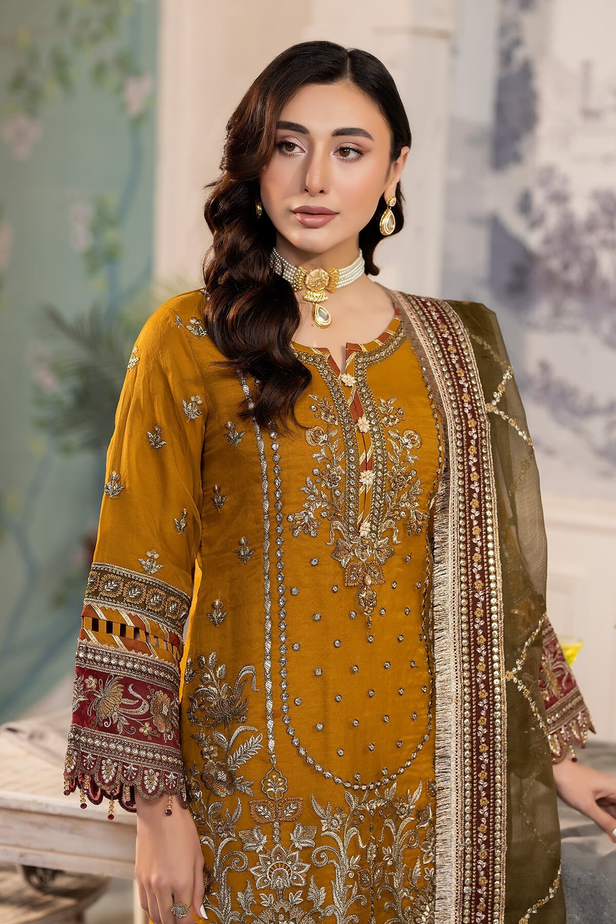 Premium Embroidered Salwar Kameez Pakistani Party Dress Nameera by Farooq — free download