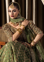 Premium Green Lehenga Choli and Dupatta Pakistani Bridal Dress