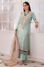 Premium Ice Blue Kameez Trouser Pakistani Dress