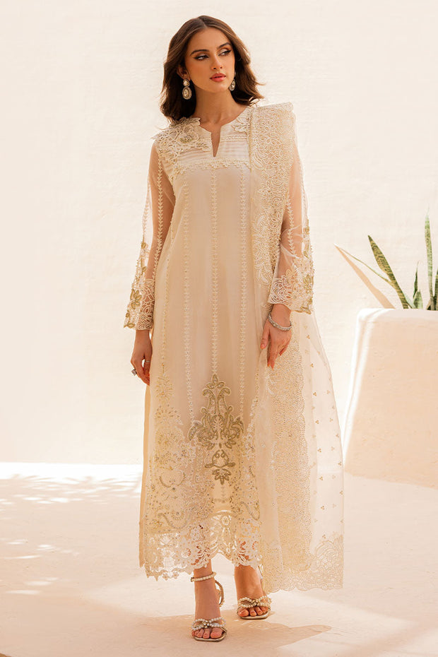 Premium Ivory Kameez Trousers Pakistani Wedding Dress