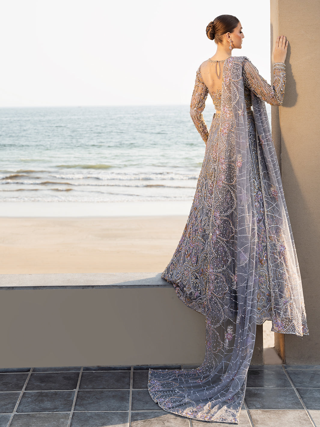 Elegant Pakistani Bridal Lehenga Choli with Dupatta