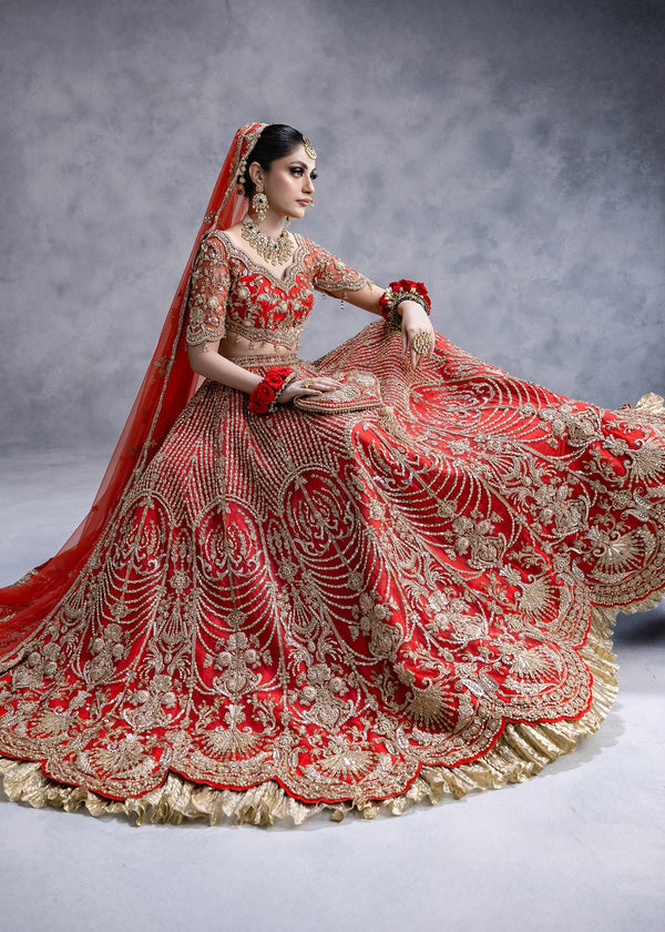 Lehenga Choli and Dupatta Bridal Wedding Dress