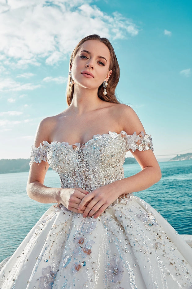Luxury Wedding Dress in Embroidered Bridal Gown Style – Nameera by Farooq