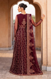 Premium Maroon Red Frock Pakistani Party Dress