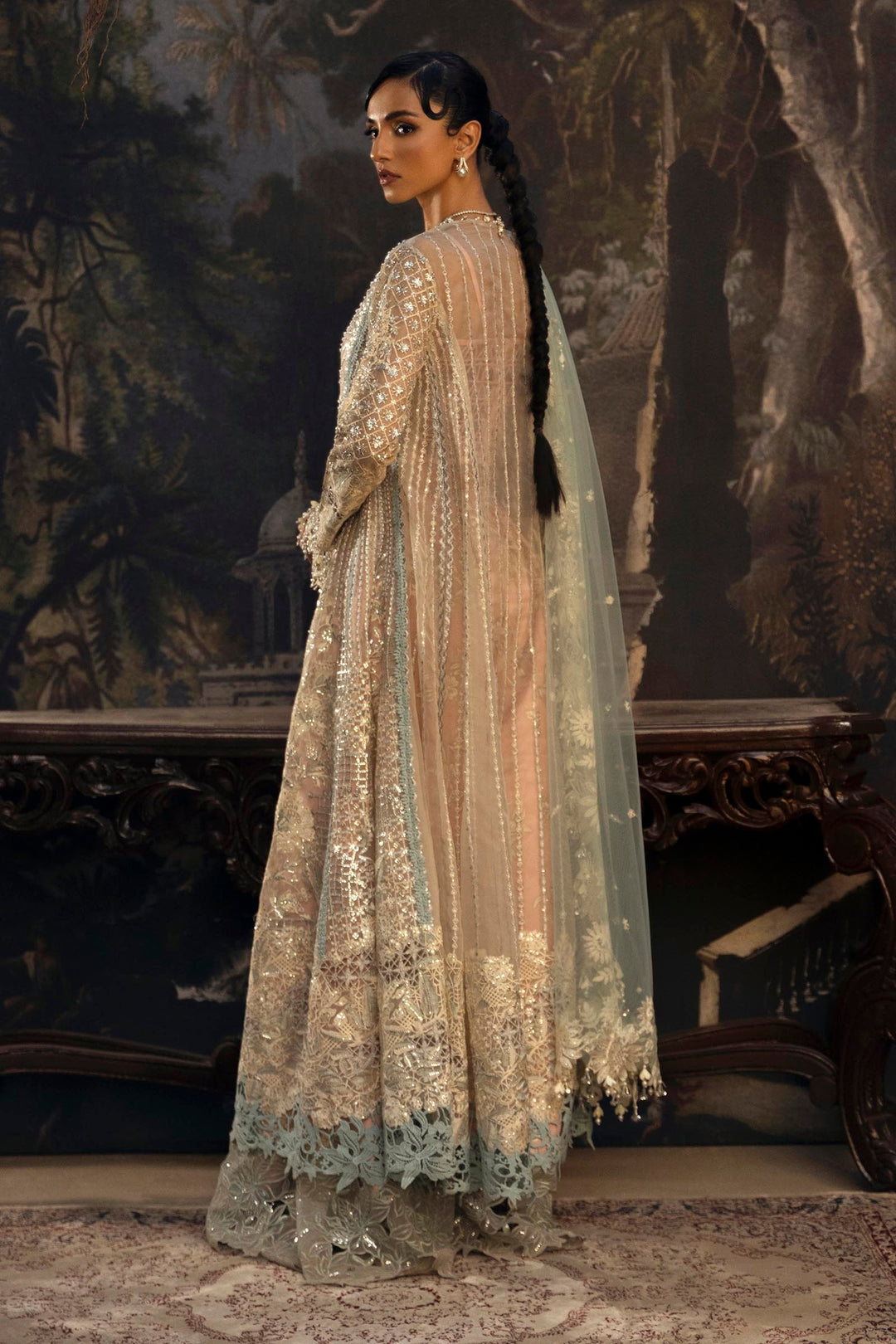 Mint Whisper Pakistani Party Dress