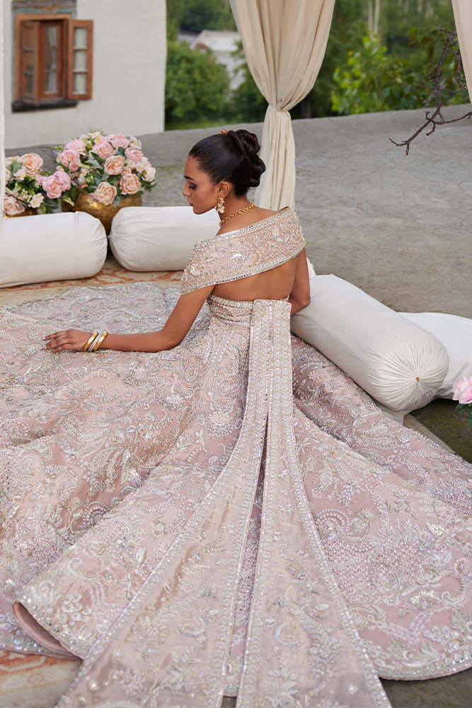 Premium Pakistani Bridal Dress in Choli Lehenga Style Online