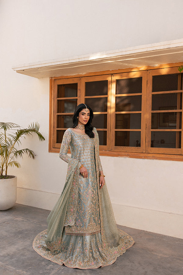 Premium Pakistani Bridal Dress in Farshi Lehenga Kameez Style