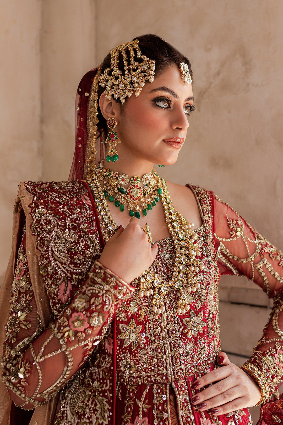 Lavish Pakistani Bridal Dresses - Gown Lehenga Style