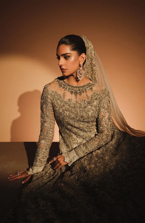 Premium Pakistani Bridal Dress in Heavy Embellished Gown Style