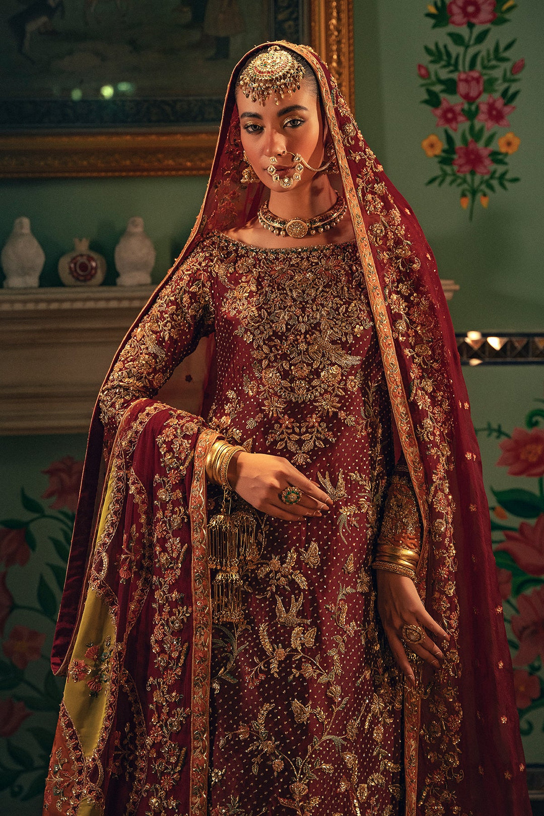 Premium Pakistani Bridal Dress in Kameez and Sharara Style