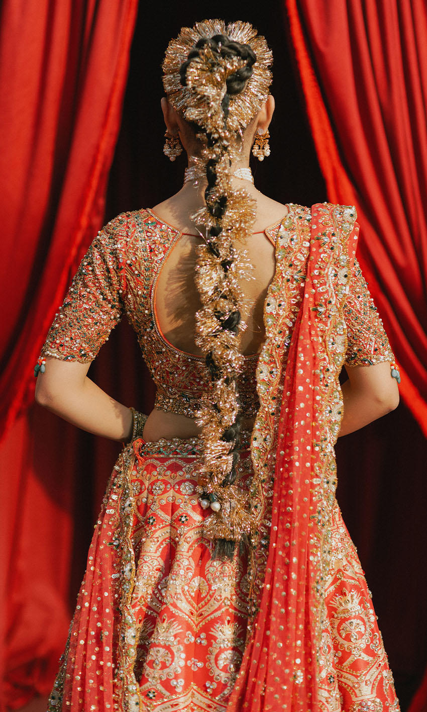 Premium Pakistani Bridal Dress in Lehenga Dupatta Choli Style