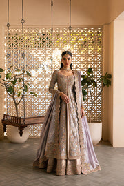 Premium Pakistani Bridal Dress in Open Pishwas Lehenga Style