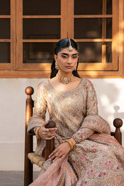 Premium Pakistani Bridal Dress in Tea Pink Lehenga Kameez Style