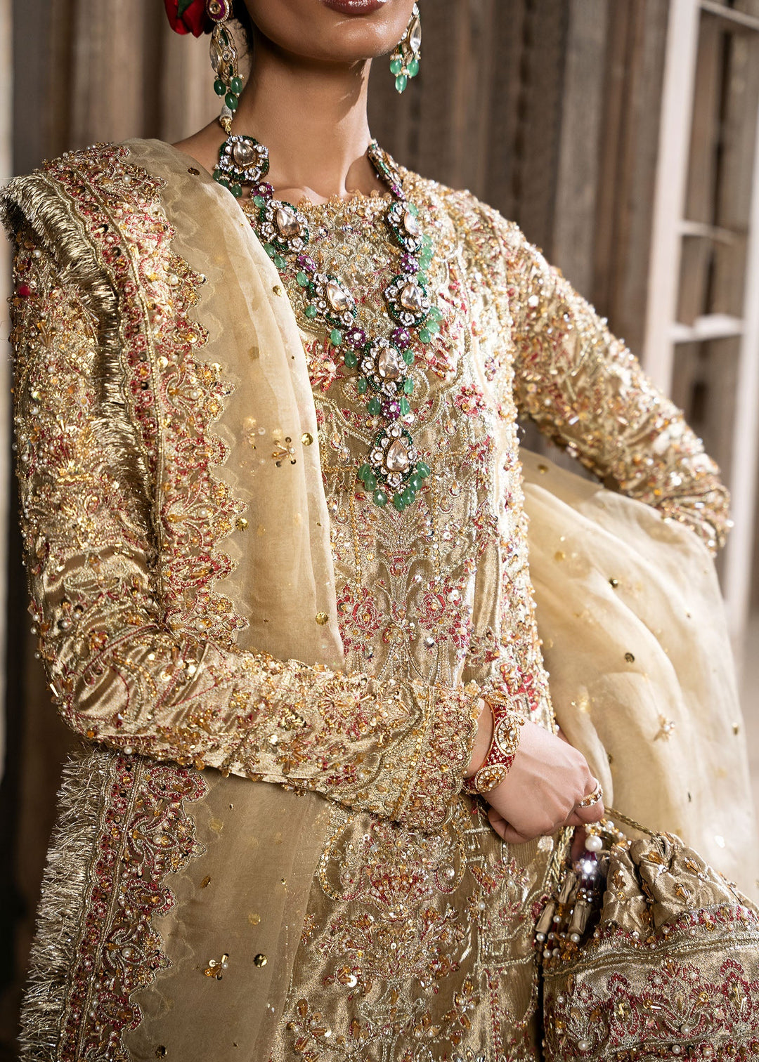 Gorgeous Pakistani Bridal Dress in Gharara Style