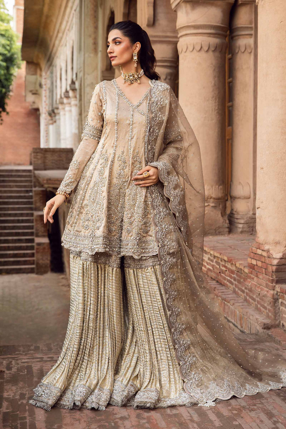 Beautiful Pakistani Bridal Dresses: Angrakha & Gharara Style