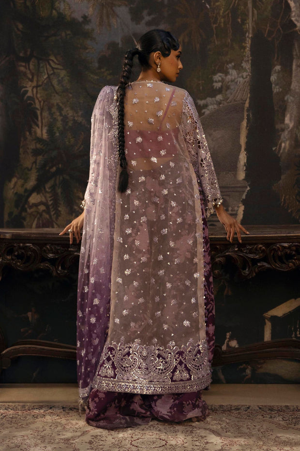 Powder Pink & Plum Pakistani Party Dress
