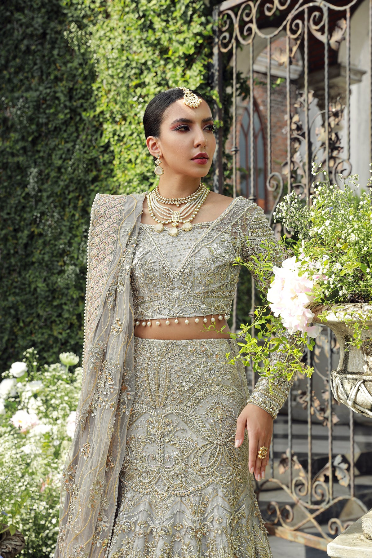 Pakistani Wedding Dress in Bridal Lehenga Choli Style – Nameera by Farooq