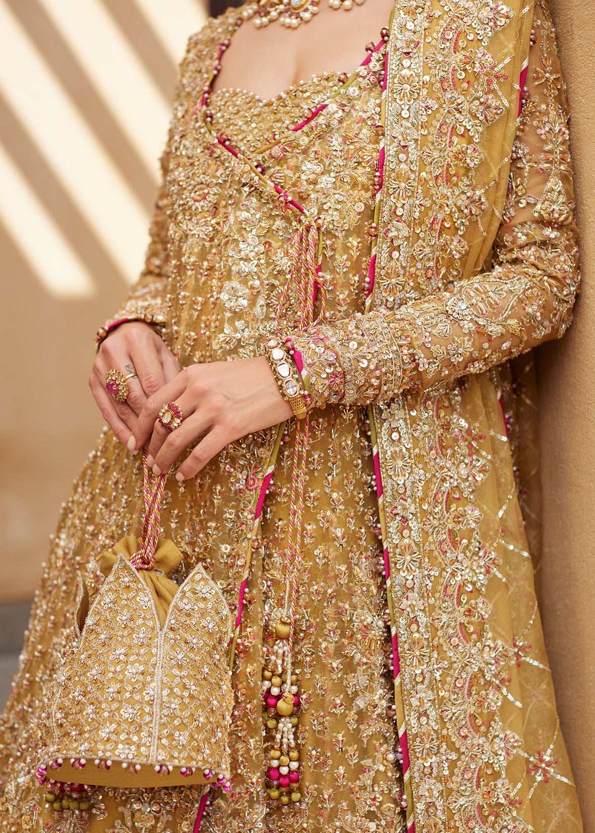 Pakistani Wedding Dress in Bridal lehenga Gown Style – Nameera by Farooq