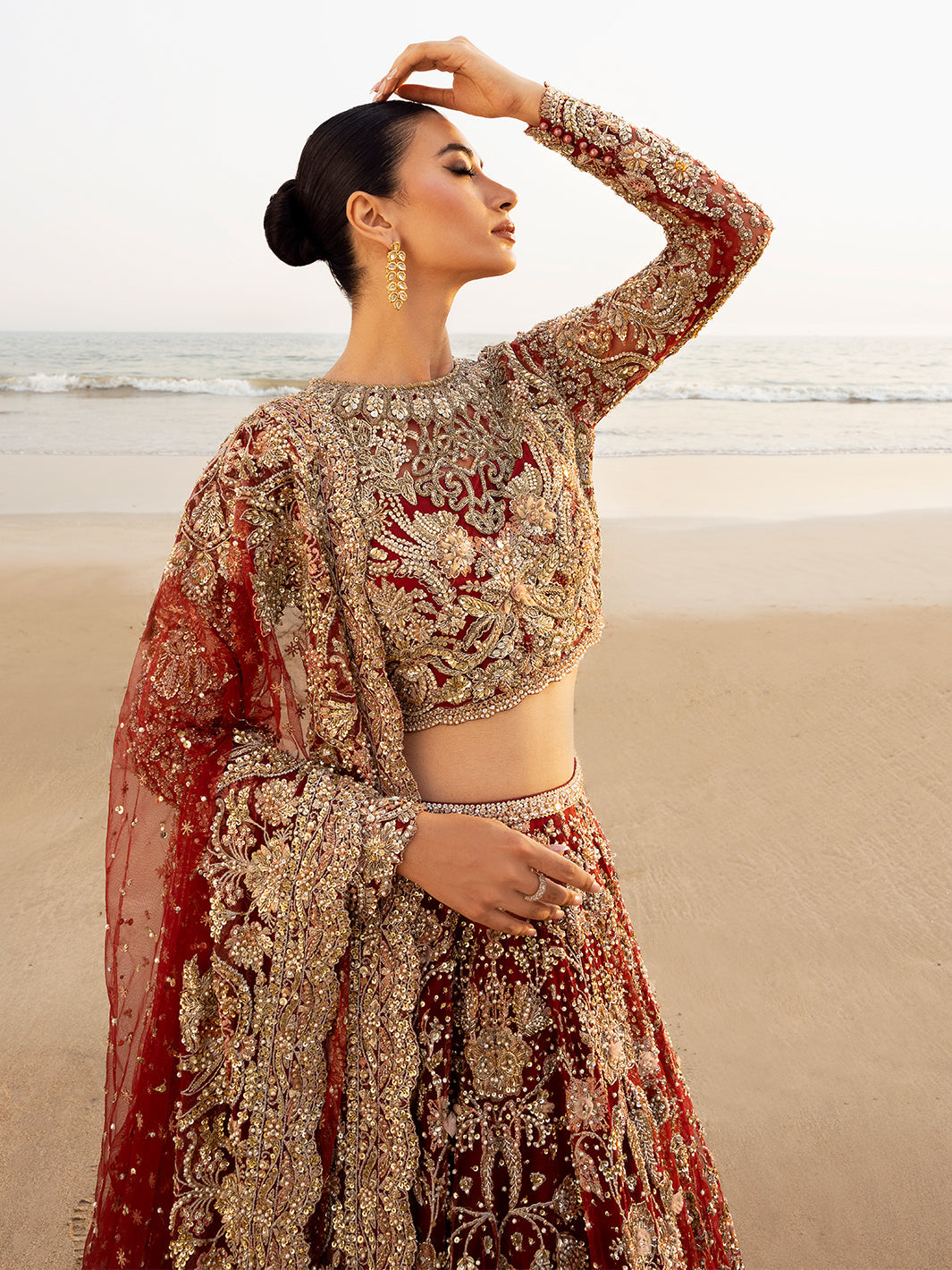 Premium Red Lehenga Choli Pakistani Bridal Dress in Fremont