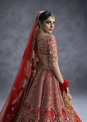 Premium Red Lehenga Choli and Dupatta Bridal Wedding Dress