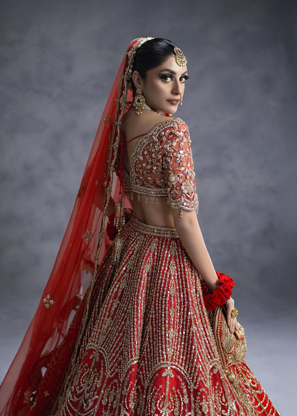 Premium Red Lehenga Choli and Dupatta Bridal Wedding Dress