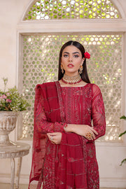 Premium Red Pakistani Embroidered Salwar Kameez with Dupatta